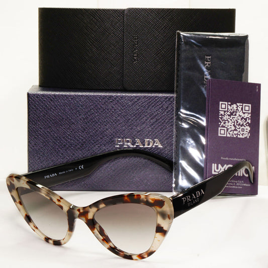 Prada Marble Brown Sunglasses Milano Havana Grey Cat Eye PR13YS SPR 13Y UAO-0A7