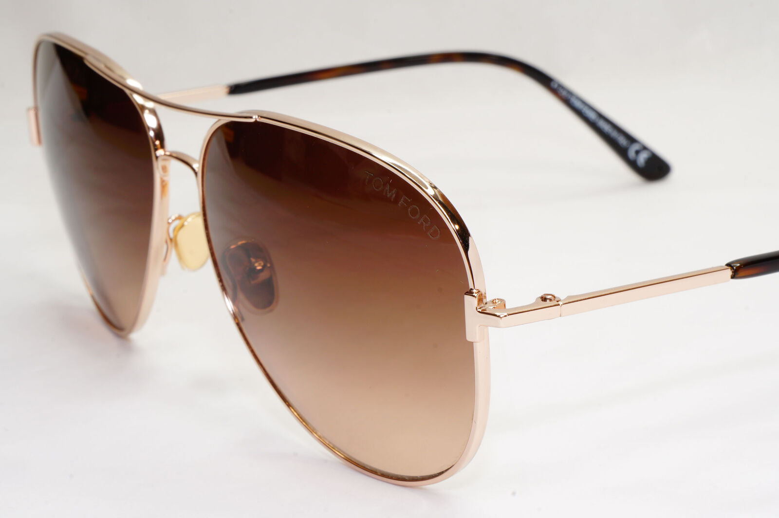 Tom Ford Sunglasses Clark Gold Pilot Metal Brown Gradient FT0823 TF 823 28F