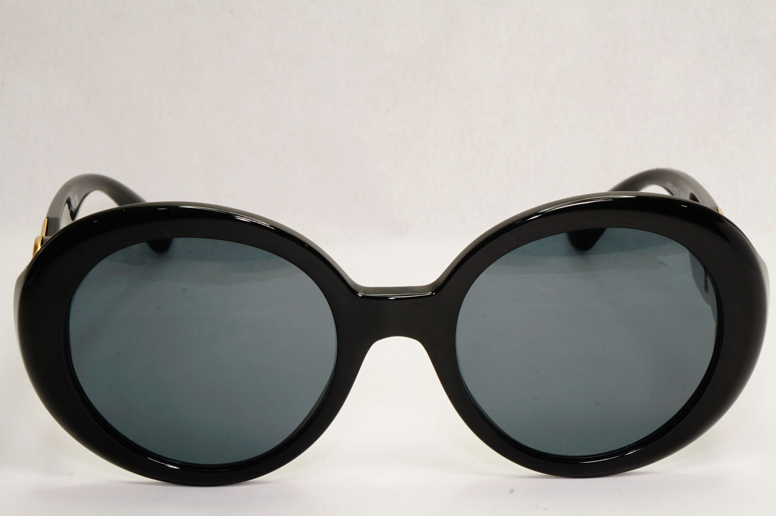 Versace Sunglasses Black Gold Medusa Round Oval Oversized MOD VE 4414 GB1/87