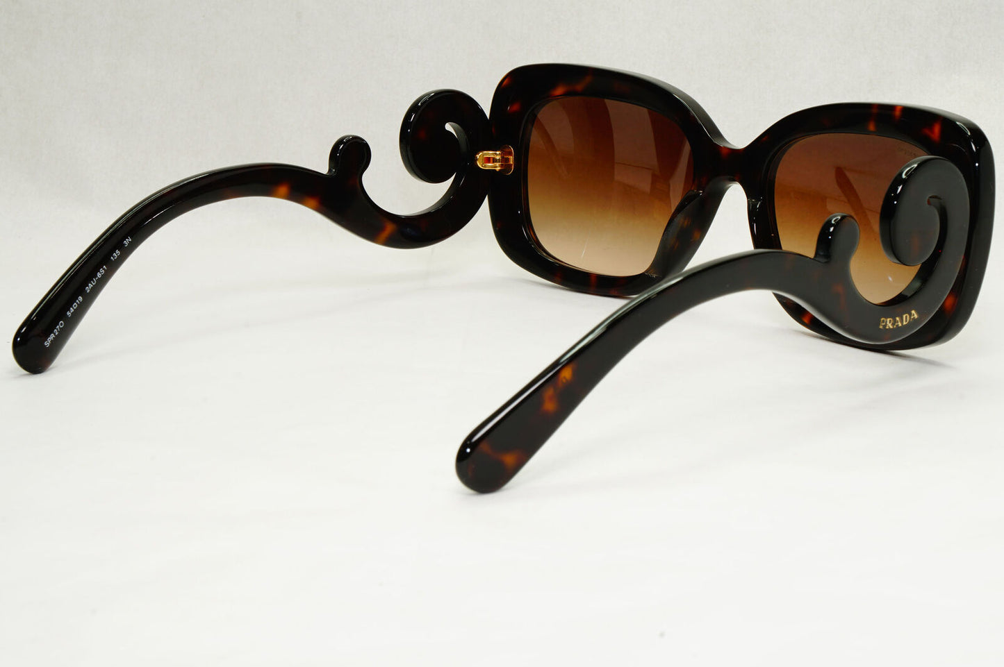 Prada Sunglasses Baroque Swirl Square Brown PR27OS SPR 27O 2AU-6S1 200124