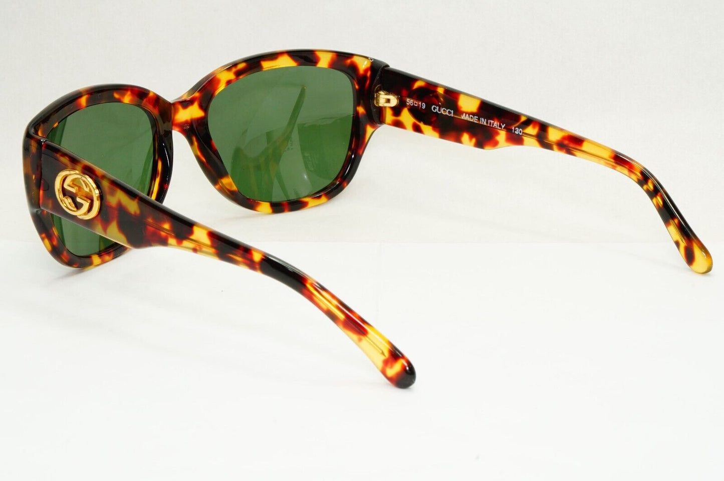 Gucci Sunglasses 1996 Vintage Brown Gold Green Square GG 2183/S 02Y 56mm 111223