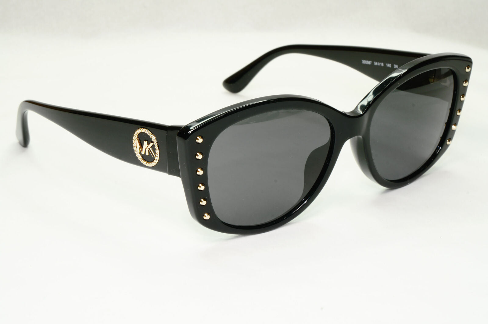 Michael Kors Sunglasses Black Gold Studs Square MK 2175U Charleston 300587