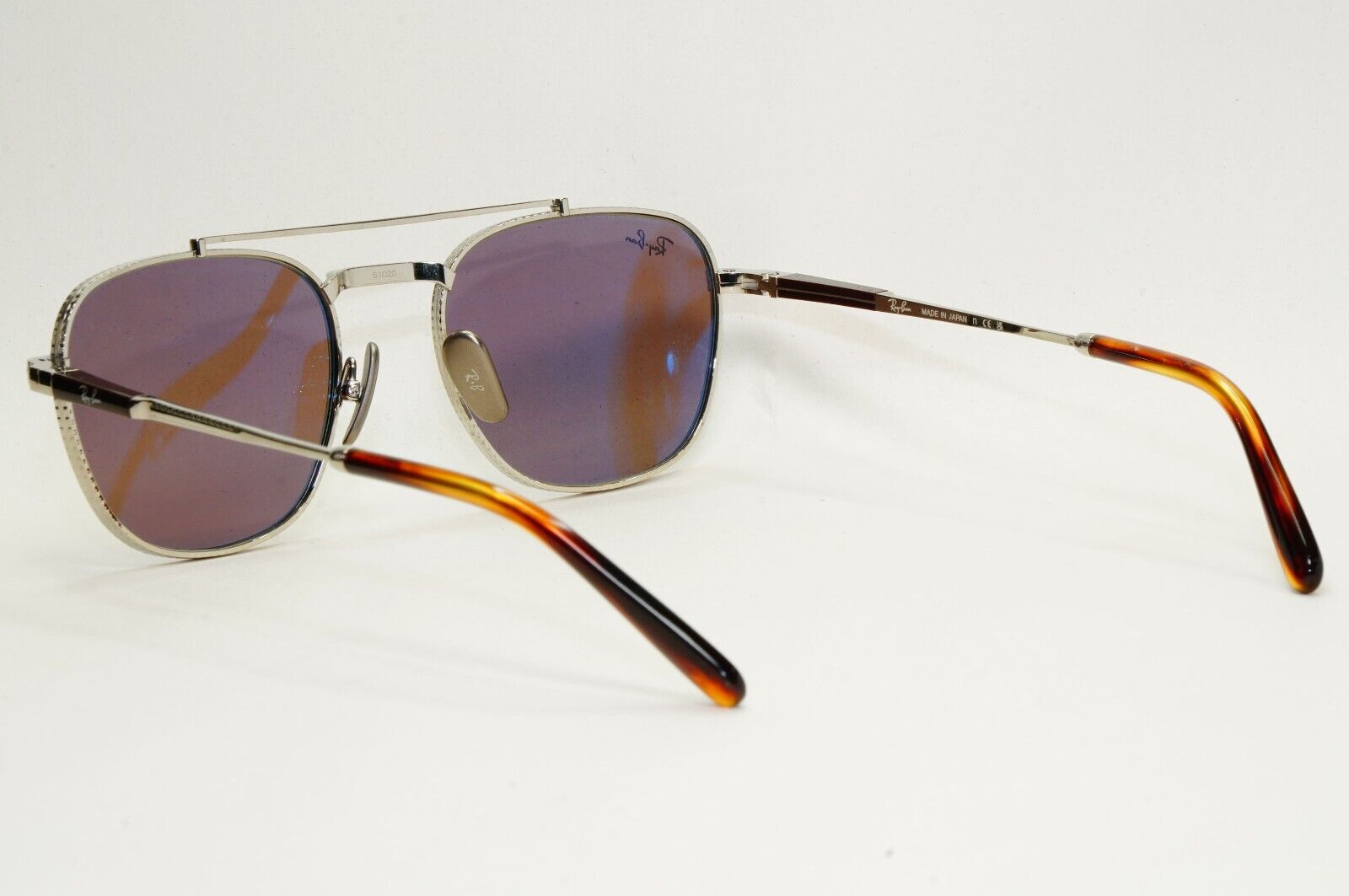 Ray-Ban Sunglasses Frank II Titanium Silver Blue Mirror RB 8258 3139/O4 51mm