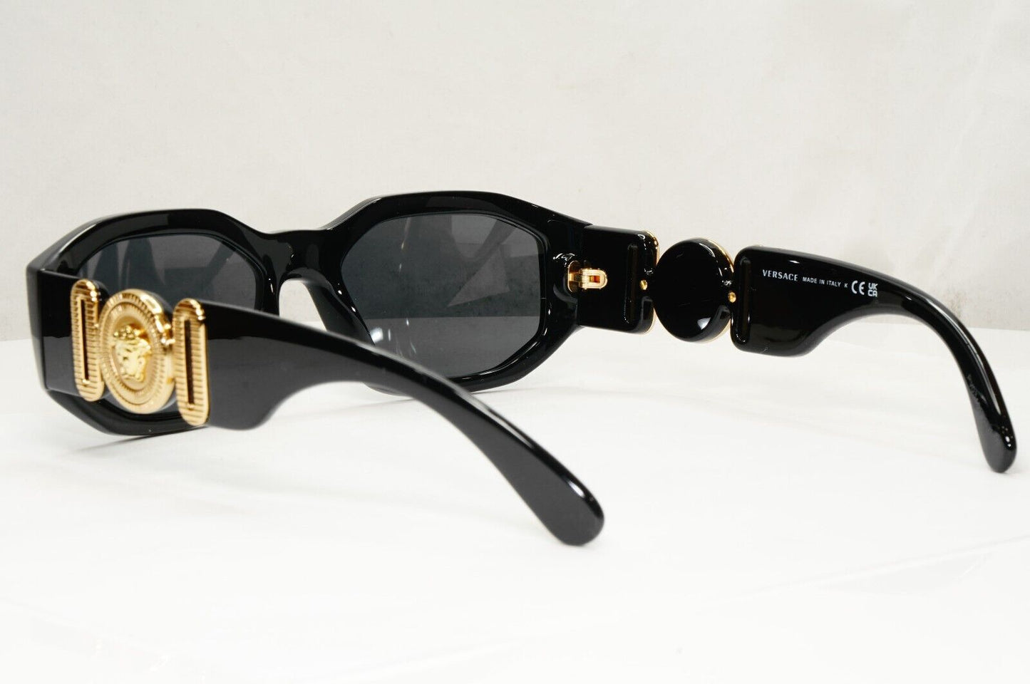 Versace Sunglasses Black Gold Medusa Square Retro Biggie MOD VE 4361 GB1/87