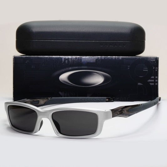 Oakley Sunglasses Crosslink Pro Aluminum Brushed Metal Frame Grey OX 3127 07