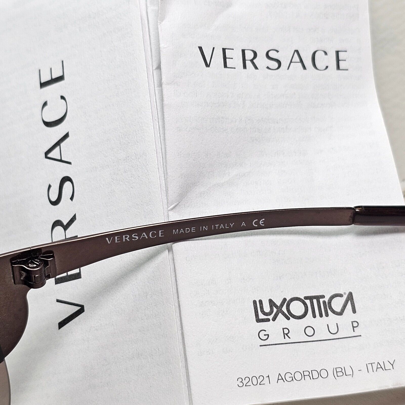 Versace Sunglasses 2008 Vintage Shield Rimless Rare MOD VE 2113-B 1257/13 250924