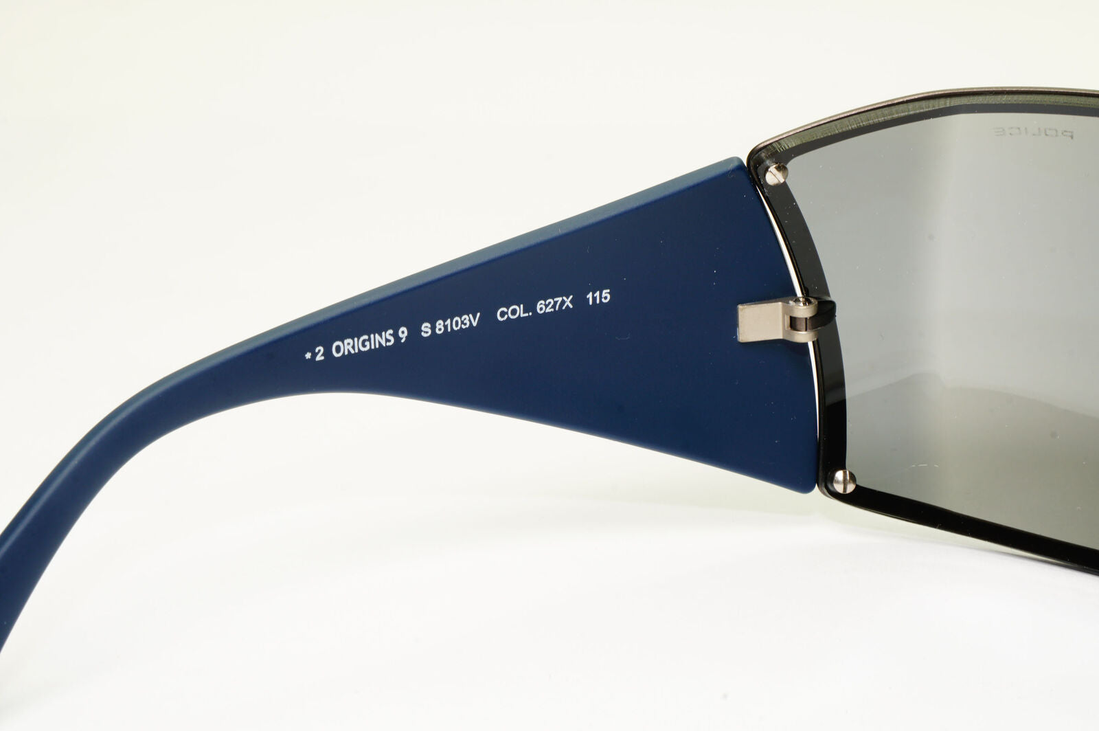 Police Sunglasses Silver Shield Visor Large Blue Origins 9 S8103V COL 627X