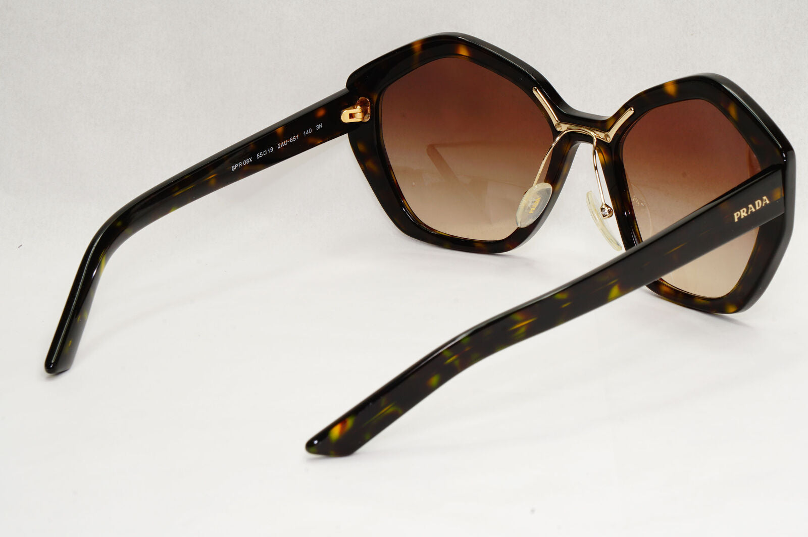 Prada Sunglasses Brown Tortoise Angular Gradient PR08XS SPR 08X 2AU-6S1 58mm
