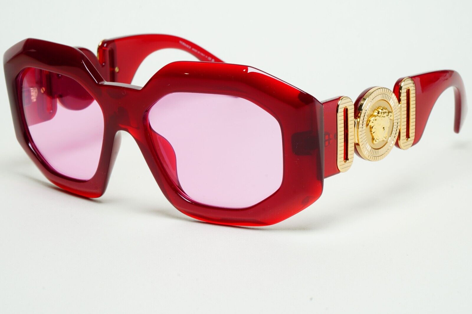 Versace Sunglasses Oversized Medusa Biggie Red Fuchsia MOD VE 4424-U 388/5