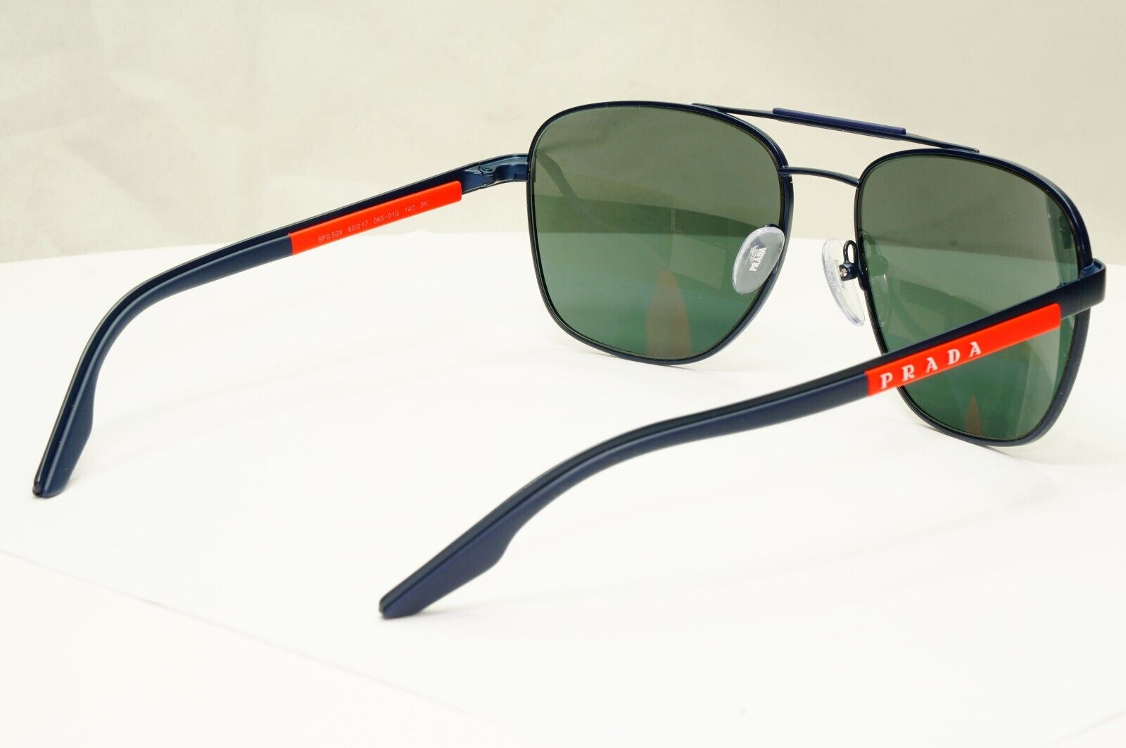Prada Blue Sunglasses Pilot External Anti Reflective SPS 53X 06S-01G PS53XS