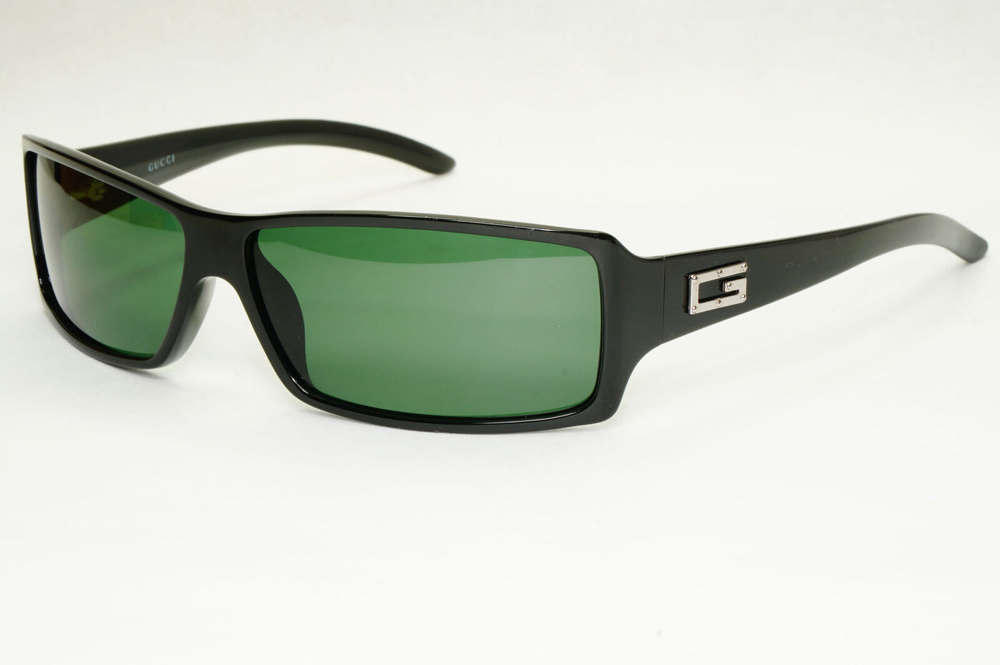 Gucci 1998 Sunglasses Black Green Slim Rectangle Retro GG 2515/S 584 290323