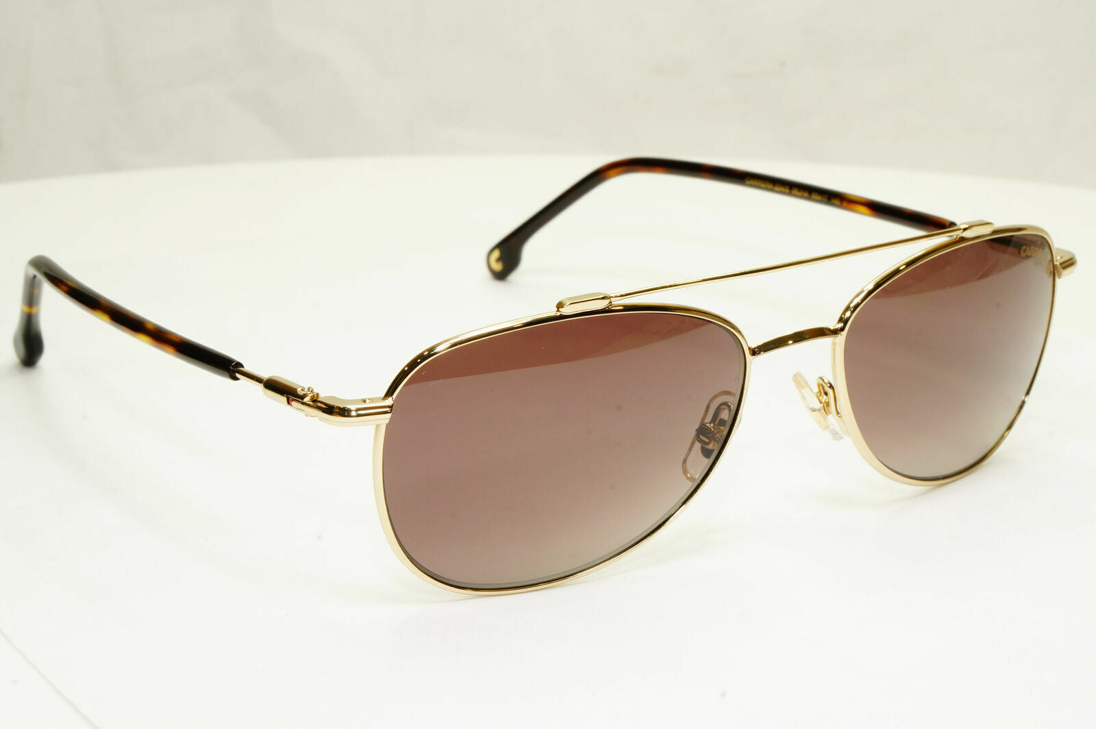 Carrera Gold Sunglasses Pilot Brown Gradient Fade Mens Metal 224 06JHA 55mm