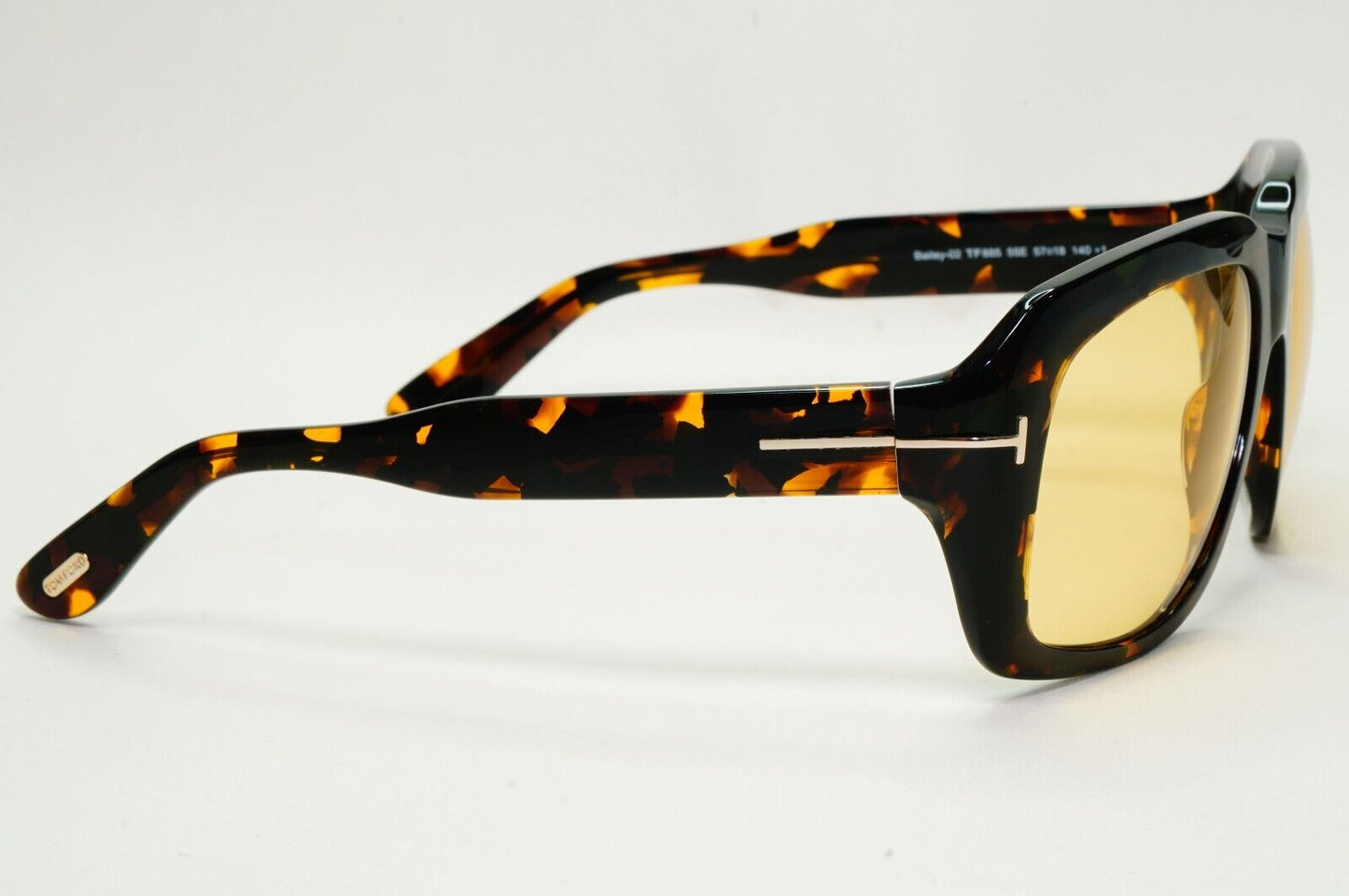 Tom Ford Sunglasses Bailey-02 Brown Tortoise Yellow Square FT0885 TF 885 55E