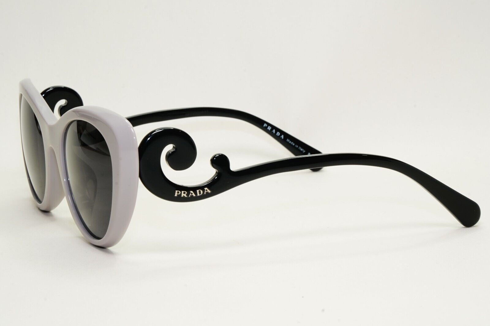Prada Sunglasses Baroque Swirl Lilac Black Cat Eye PR06QV-F VPR 06Q-F QE0-1O1