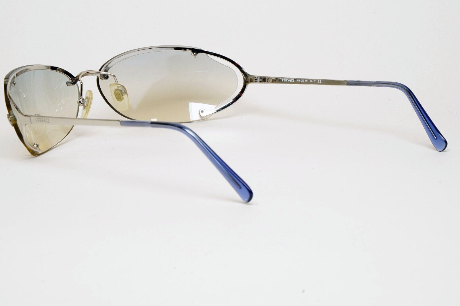 Versace Sunglasses 2001 Vintage Silver Grey Rimless MOD N37 26M/543 220125