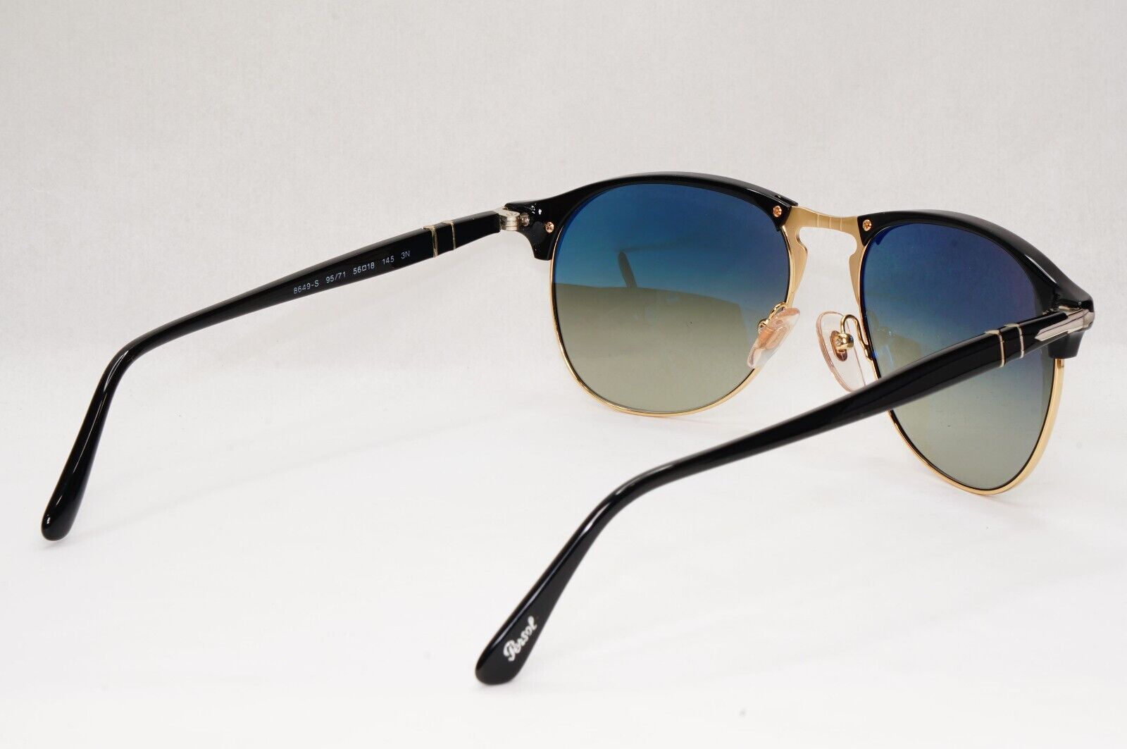 Persol Sunglasses 2015 Black Grey Gradient Pilot Vintage 8649-S 95/71 56mm