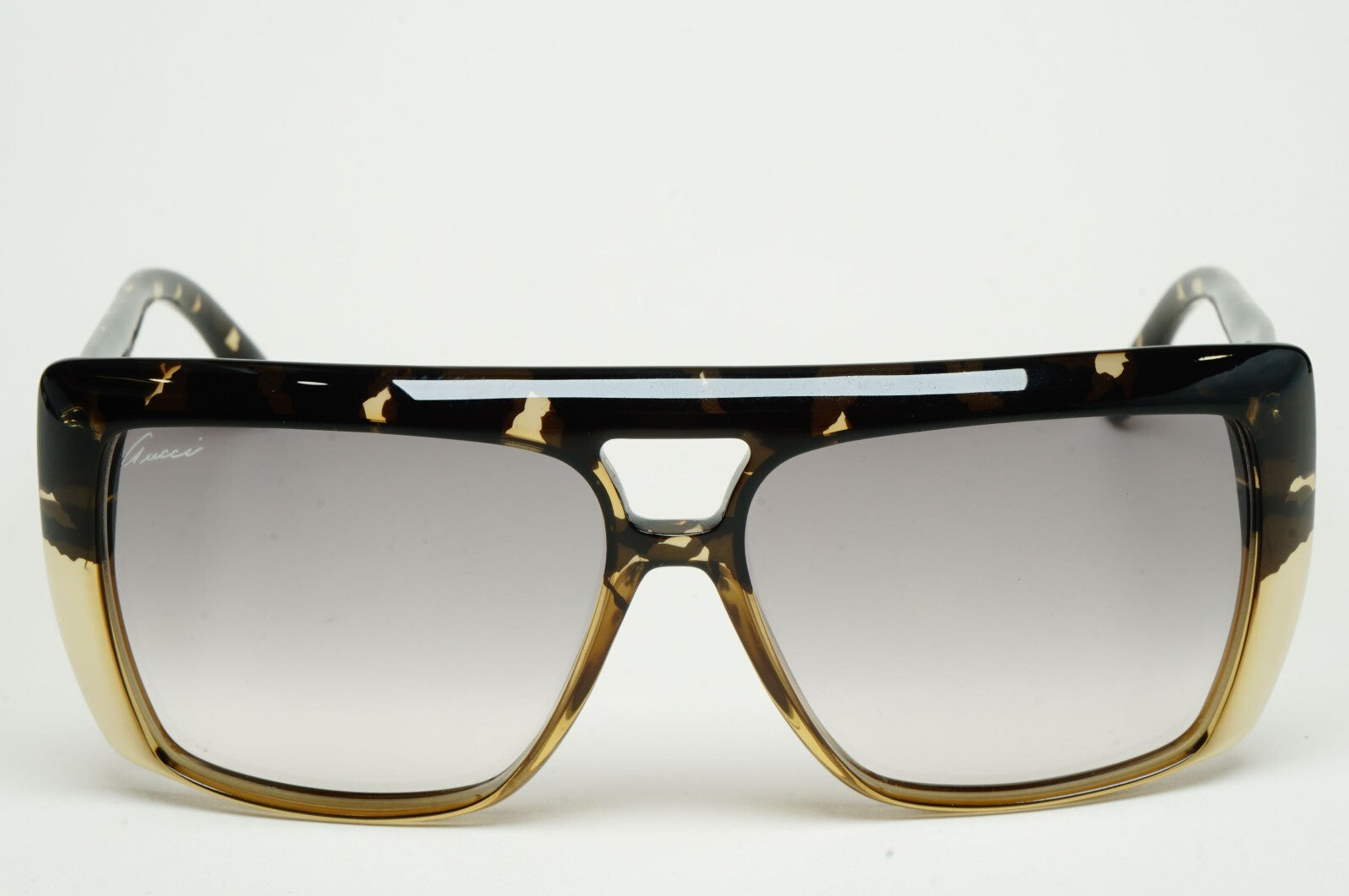 Gucci Sunglasses 2010 Vintage Unisex Square Grey Havana GG 3532/S 3C8O0 59mm