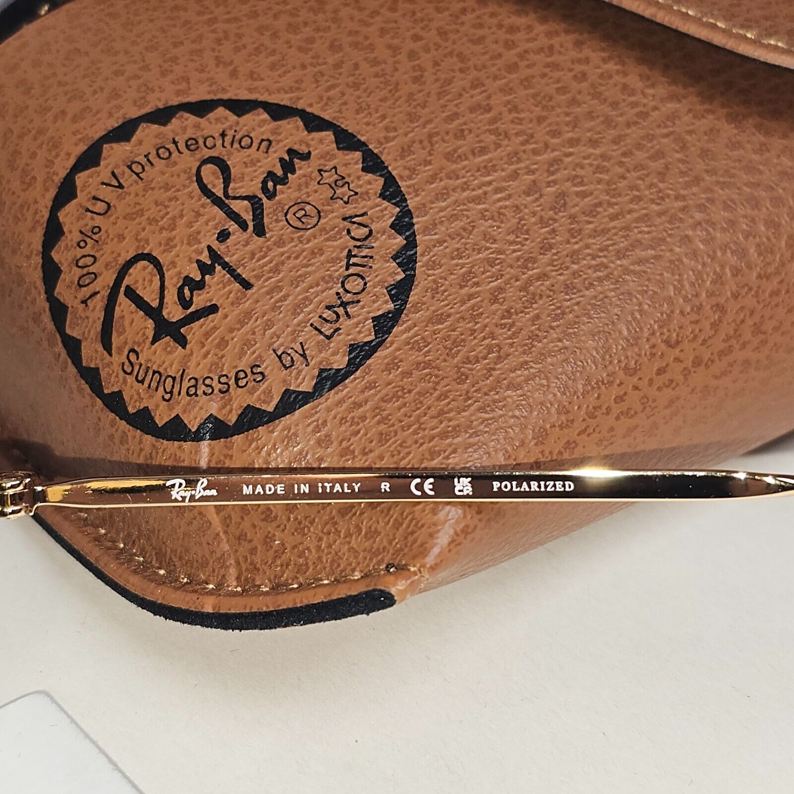 Ray-Ban Sunglasses David  Gold Dark Blue Round RB 3582 001/3R 51mm