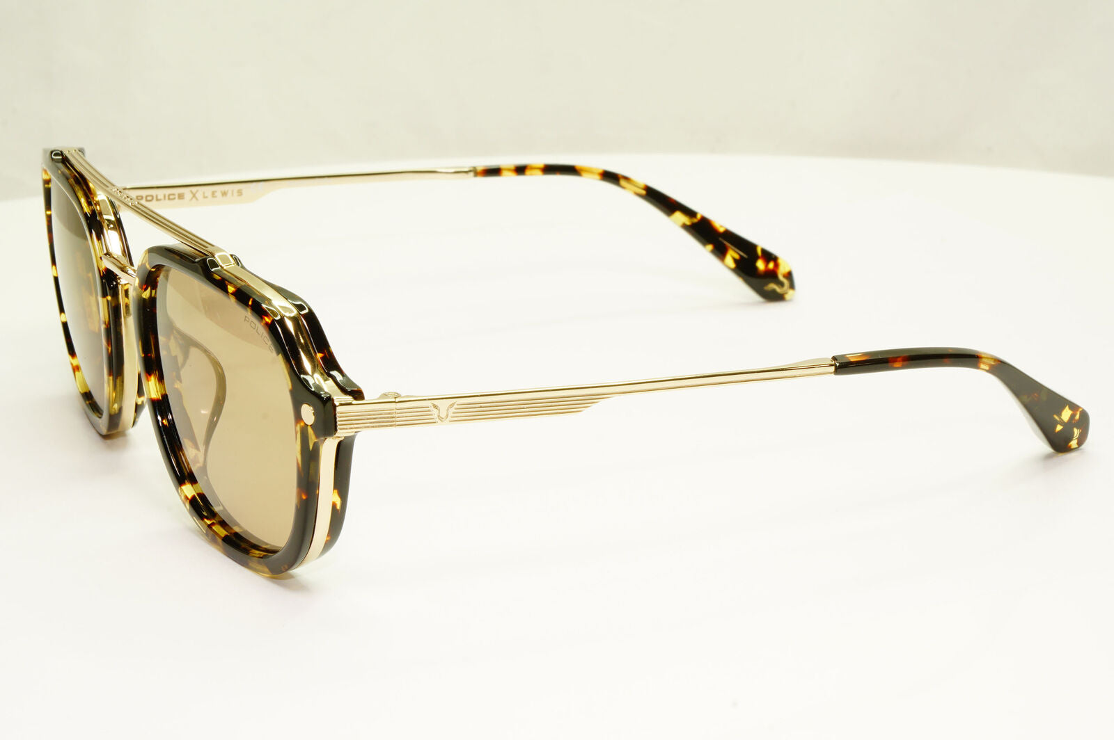 Police Lewis Hamilton F1 Sunglasses Brown Gold Marble 54mm 05 SPL A26 COL 594G