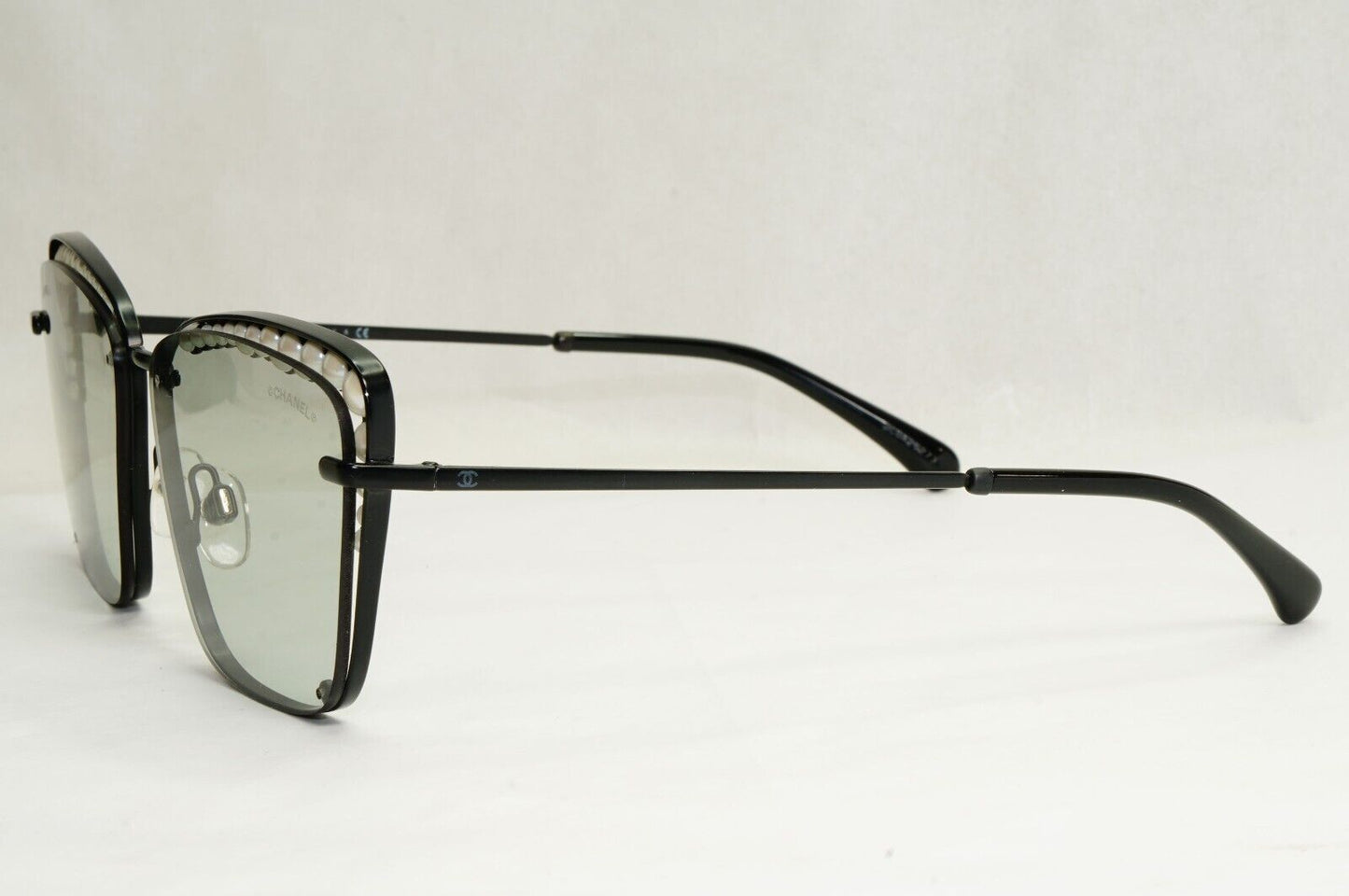 Chanel Sunglasses Pearl Black Square Metal Light Grey 4235-H c.101/87 57mm