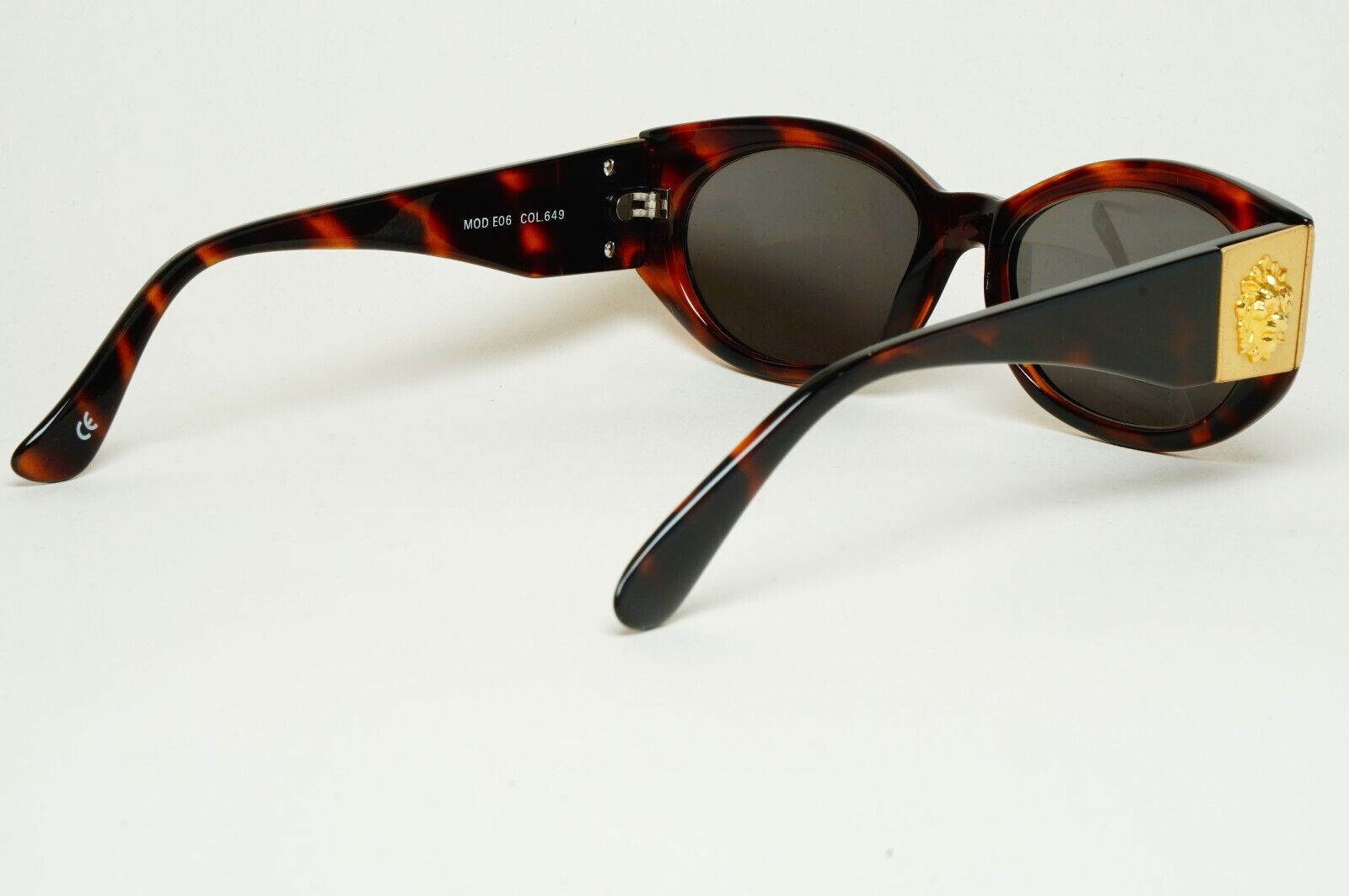 Versus Sunglasses 1996 by Gianni Versace Vintage Gold Lion Brown MOD E06 COL 649