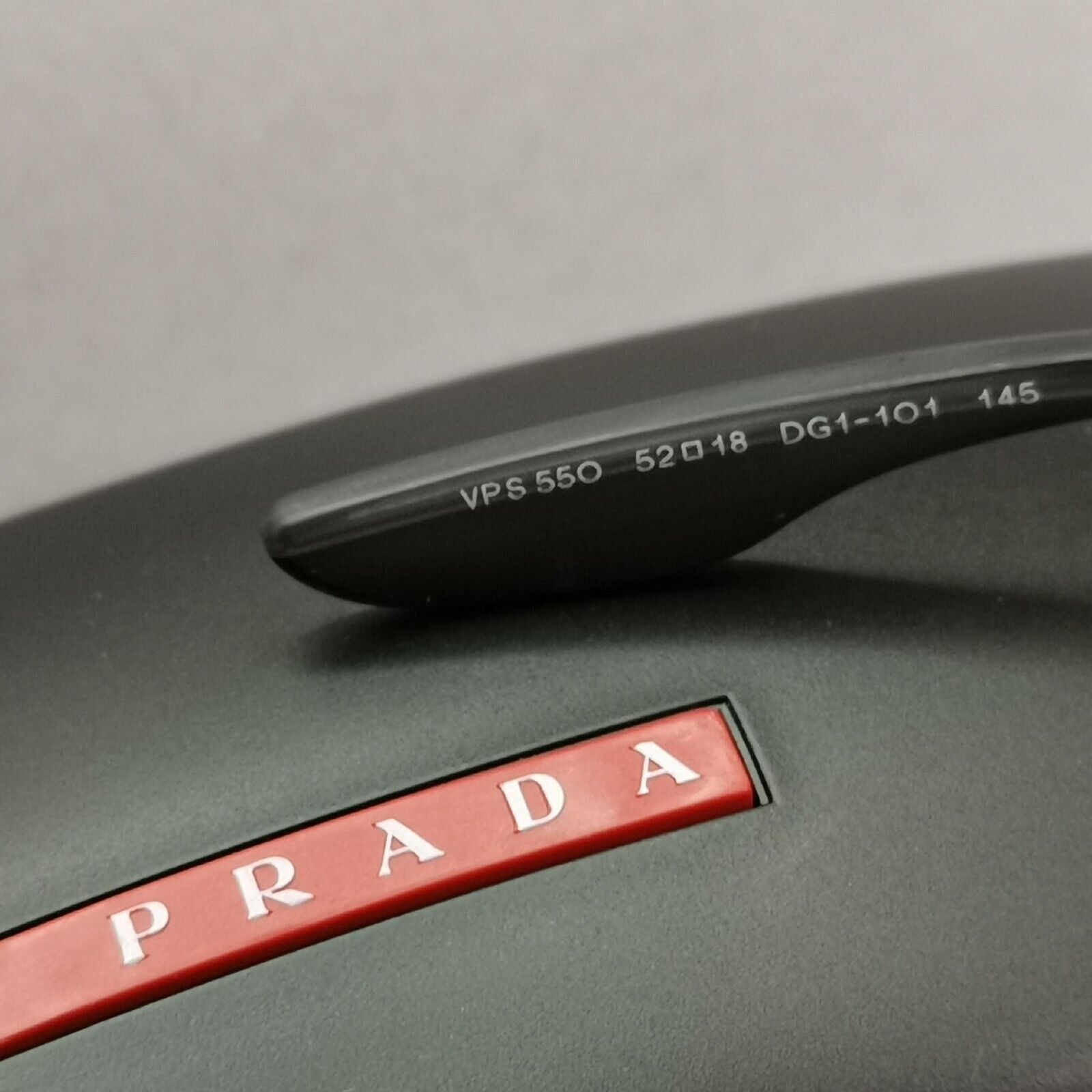 Prada Sunglasses Polarized Grey Silver Mirror Square PS55OV VPS 55O DG1-1O1 52mm