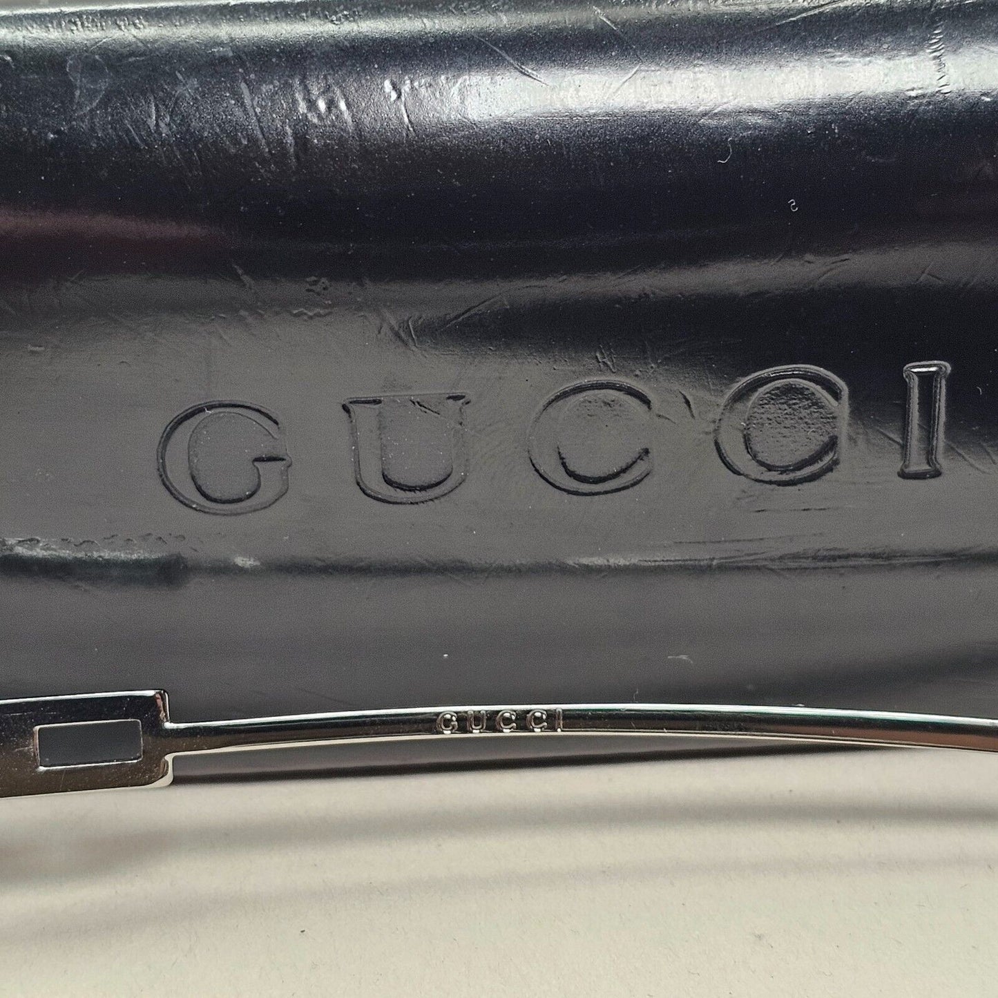 Gucci Sunglasses 1997 Vintage Rimless Blue Silver GG 1777/STRASS 6LBXY 011124