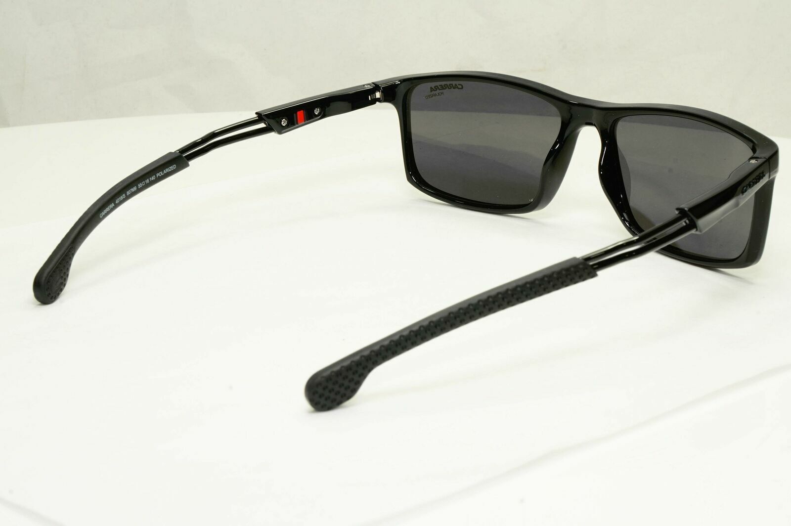 Carrera Polarized Sunglasses Black Smoke Mens Square Rectangle 4016 807M9 Sport
