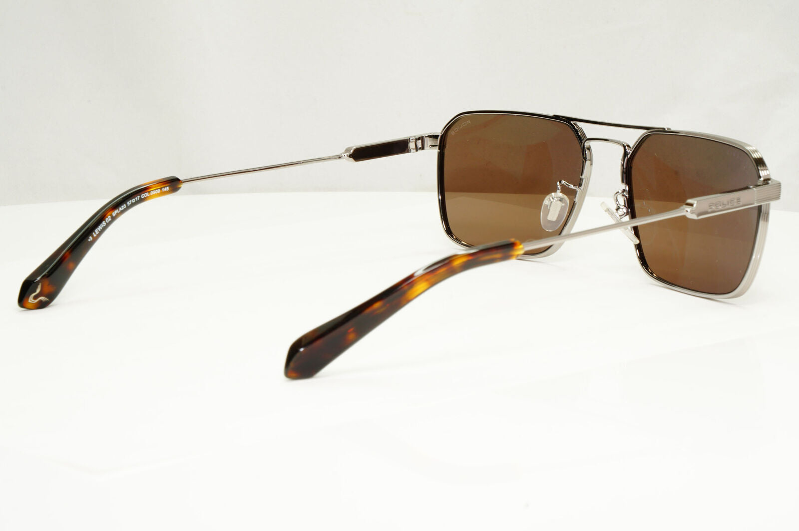 Police Lewis Hamilton F1 Sunglasses Ruthenium Gunmetal Brown SPL A23 COL 0509