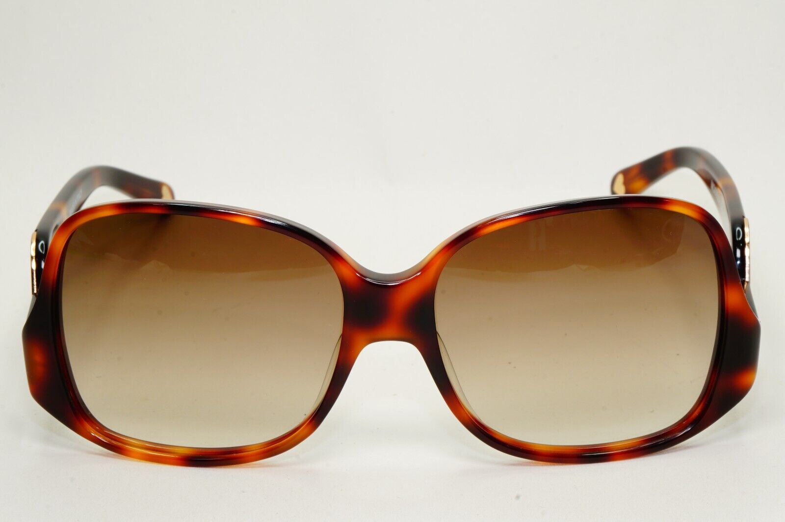 Moschino Sunglasses 2005 Vintage Brown Tortoise Square Gradient MO565 02 101124