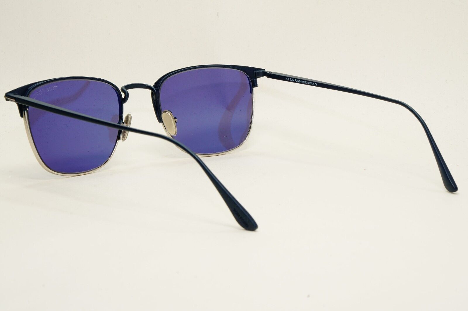 Tom Ford Sunglasses Dark Blue Gold Metal Square Liv FT0851 TF 851 91V 52mm