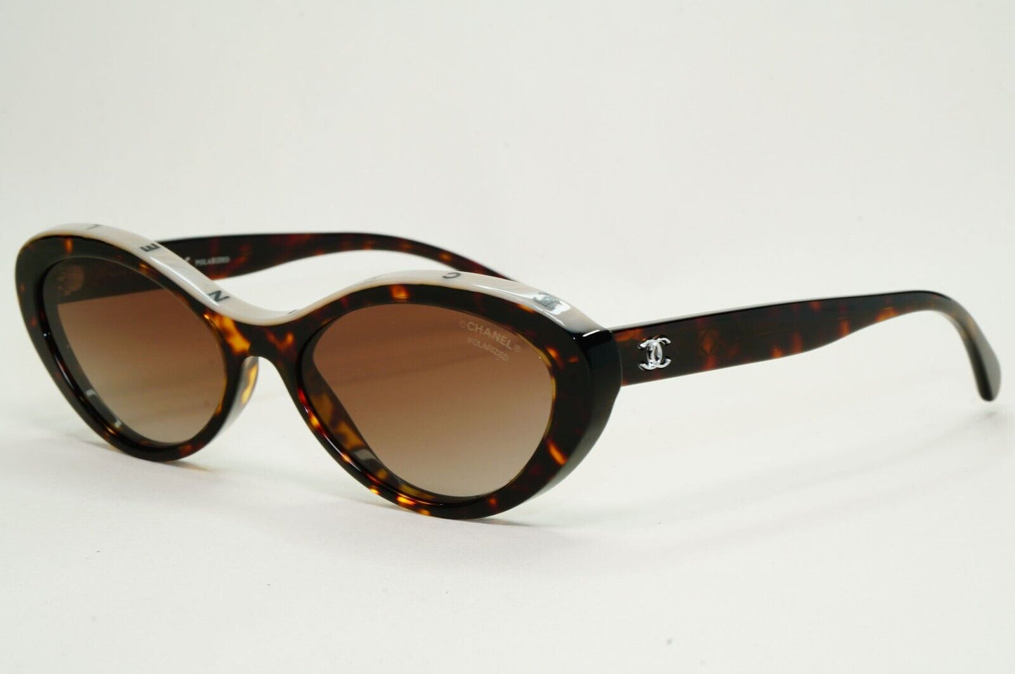 Chanel Sunglasses Polarised Letters Brown Tortoise Beige 5416 c.1682/S9 57mm