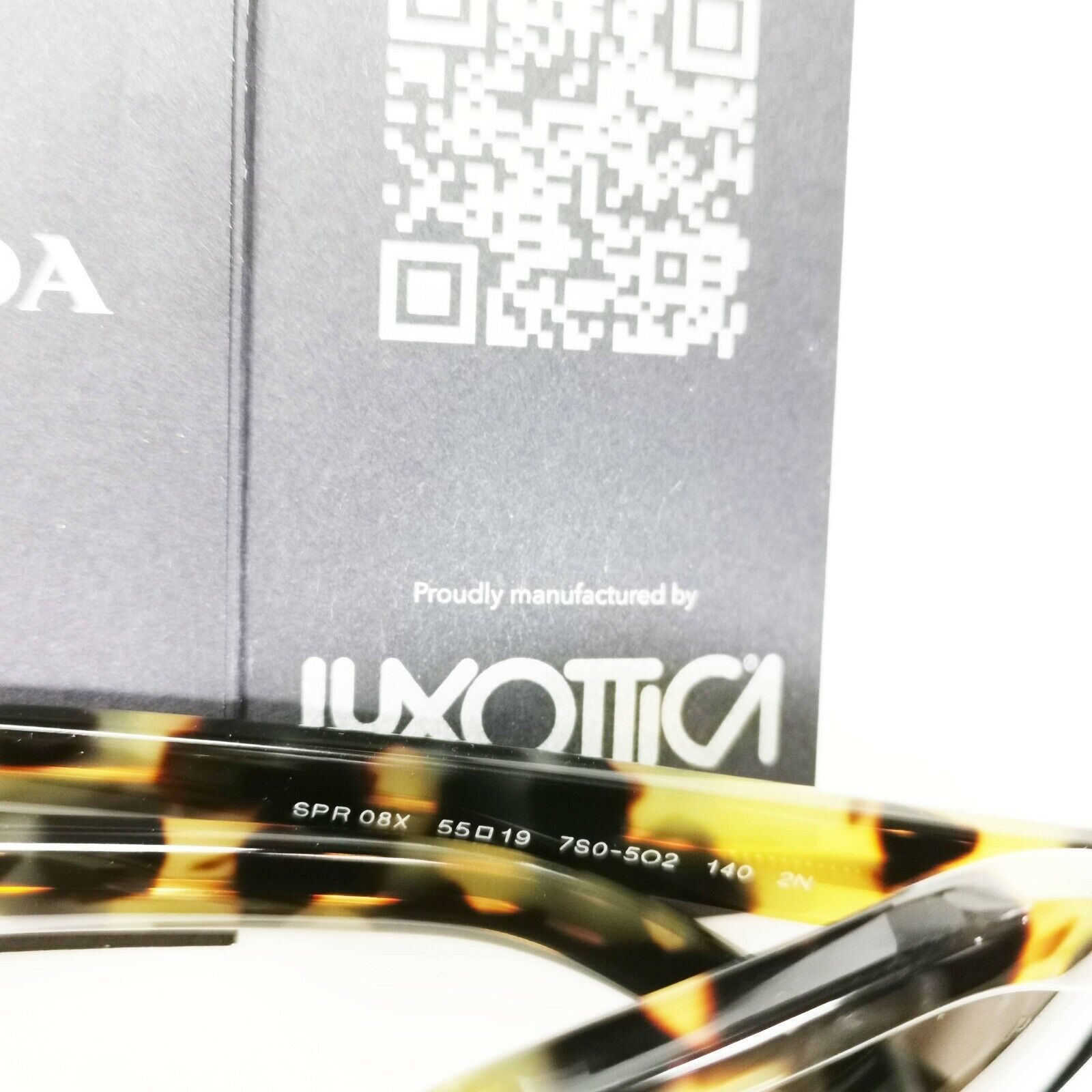 Authentic Prada Womens Sunglasses Brown Angular Hexagon SPR 08X 7S05O2 Oversized