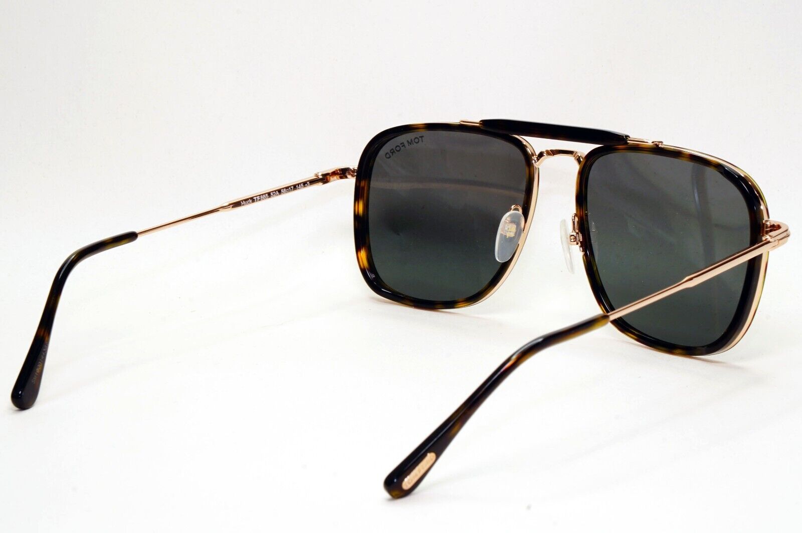 Tom Ford Sunglasses Huck Gold Brown Grey Navigator Square FT0665 TF 665 52A 56mm