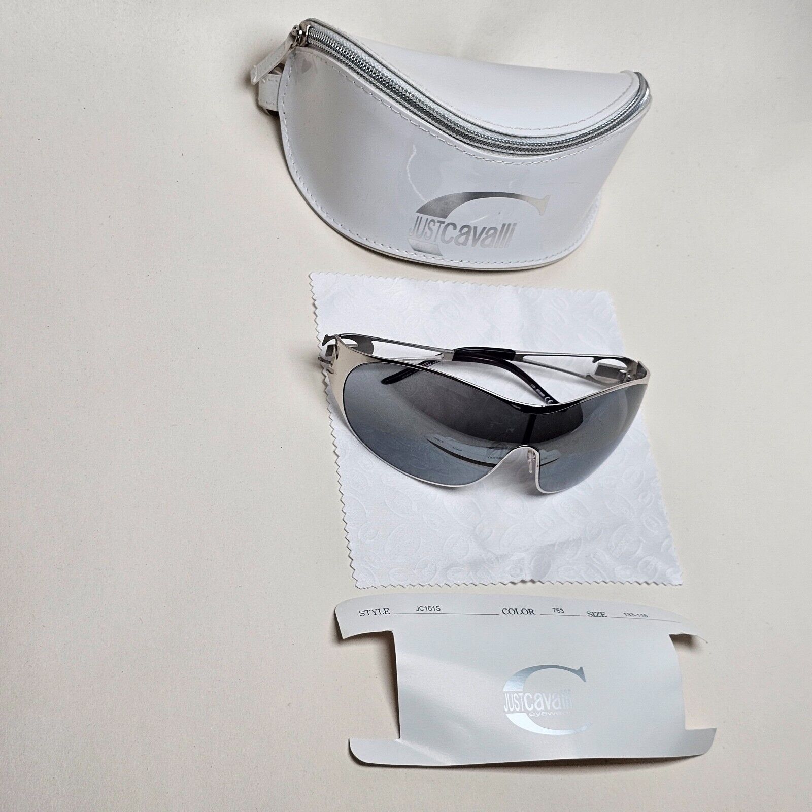 Just Cavalli Sunglasses 2006 Vintage Silver Shield Mirror JC 161S COL 753 211124