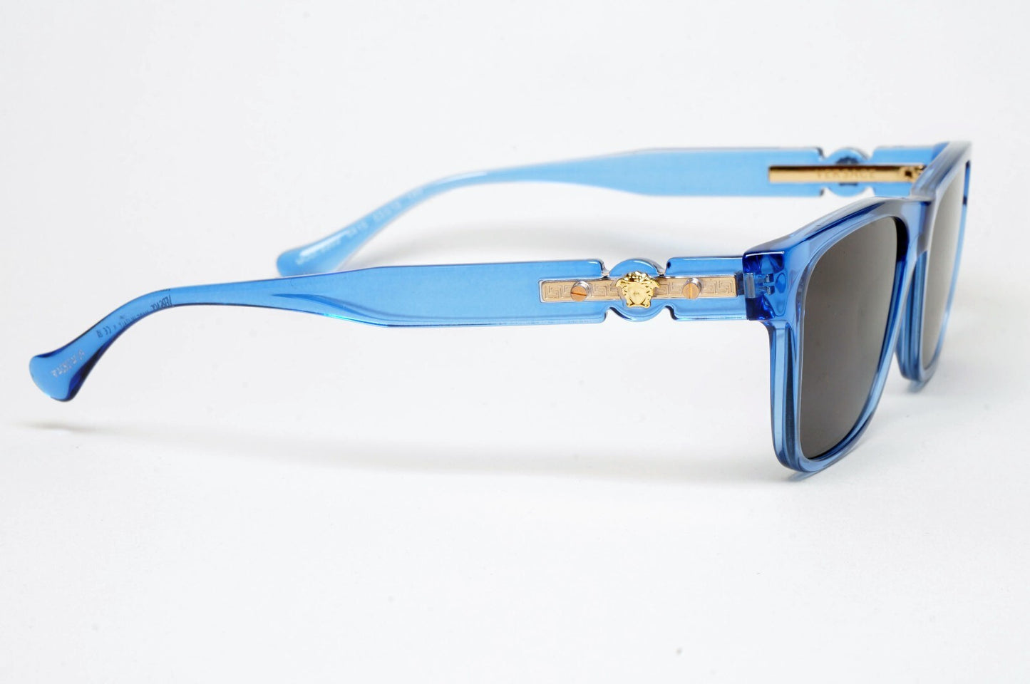 Versace Sunglasses Black Blue Transparent Gold Medusa MOD VE 3303 5415 53mm