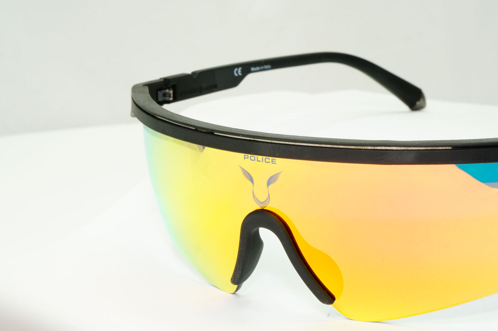 Police Lewis Hamilton F1 Sunglasses Gold Orange Mirror Shield SPL A28 COL 6AAY