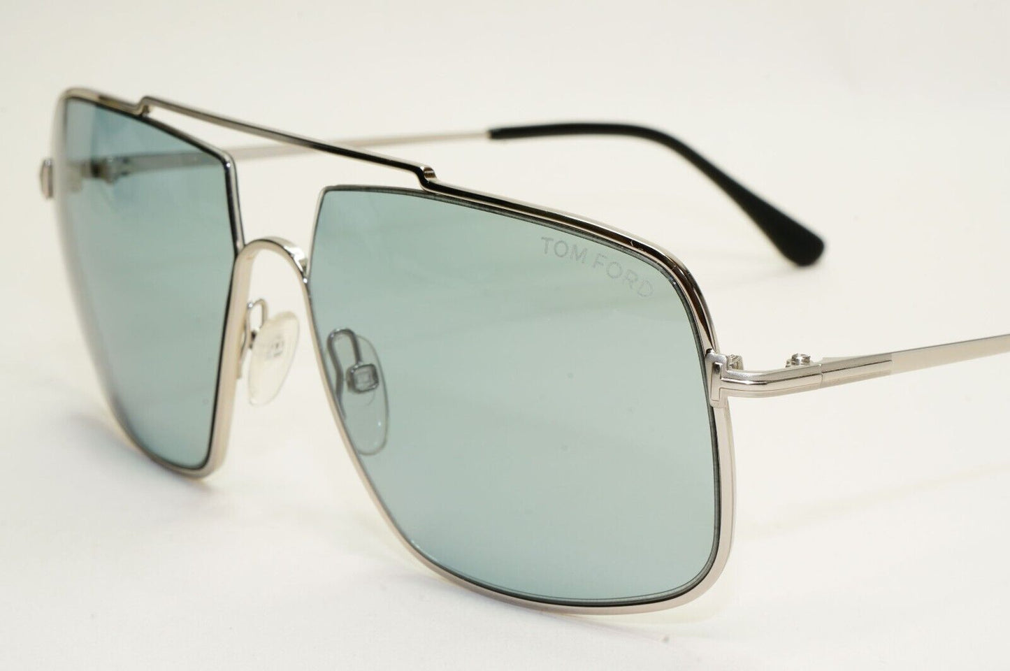 Tom Ford Sunglasses Aiden-02 Silver Mirror Square Navigator FT0585 TF 585 16A