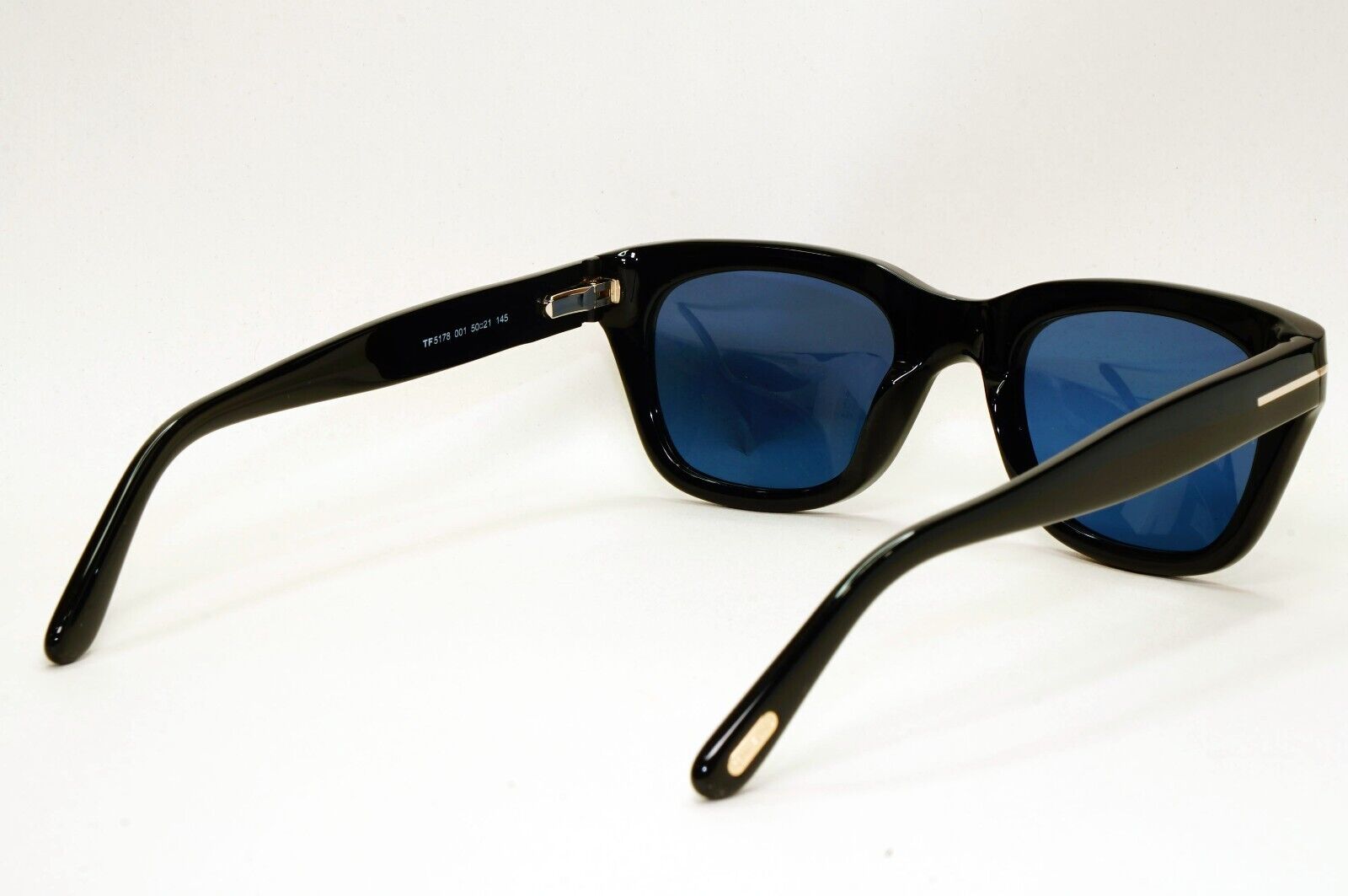 Tom Ford Sunglasses Black Glossy Dark Bue Spectre Bond FT5178 TF 5178 001 50mm