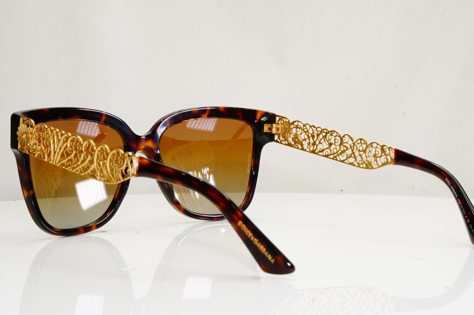Dolce & Gabbana Sunglasses Polarized Ornate Gold Flowers DG 4212 502/T5 28201