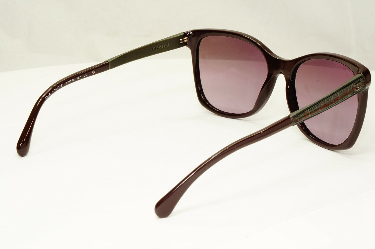 Chanel Sunglasses Burgundy Bordo Gradient Square Womens 5348 1461/S1 25640