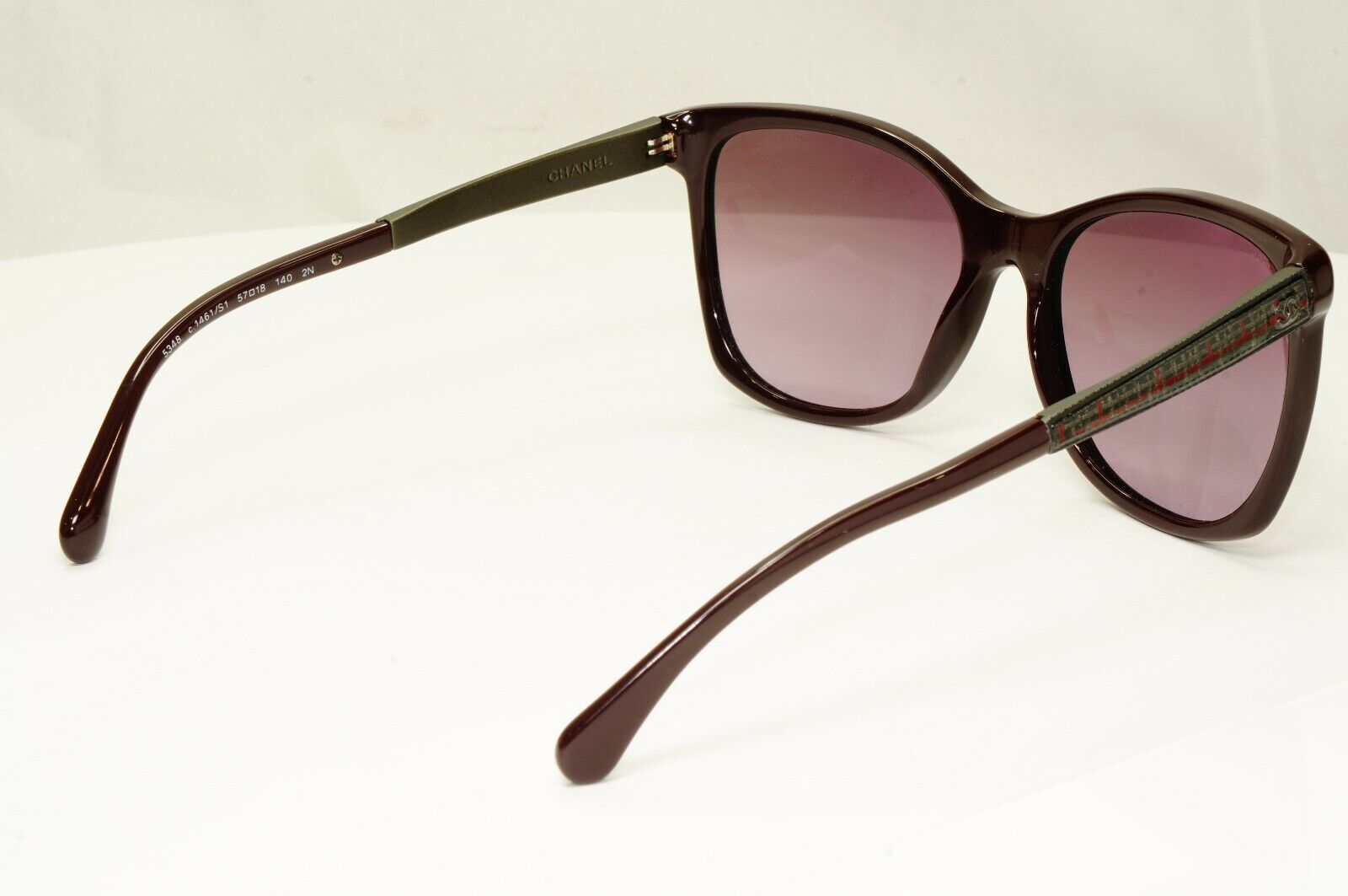 Chanel Sunglasses Burgundy Bordo Gradient Square Womens 5348 1461/S1 25640