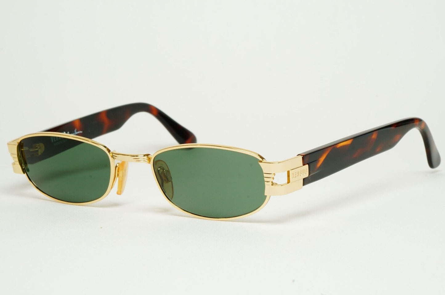 Versus Sunglasses 1996 by Gianni Versace Vintage Gold Green MOD F31 COL 030