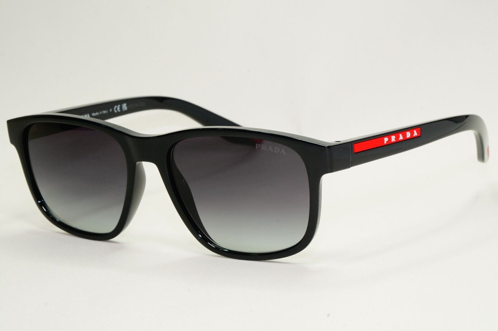 Prada Sunglasses Black Glossy Square Grey Gradient PS06YS SPS 06Y 1AB-09U 56mm
