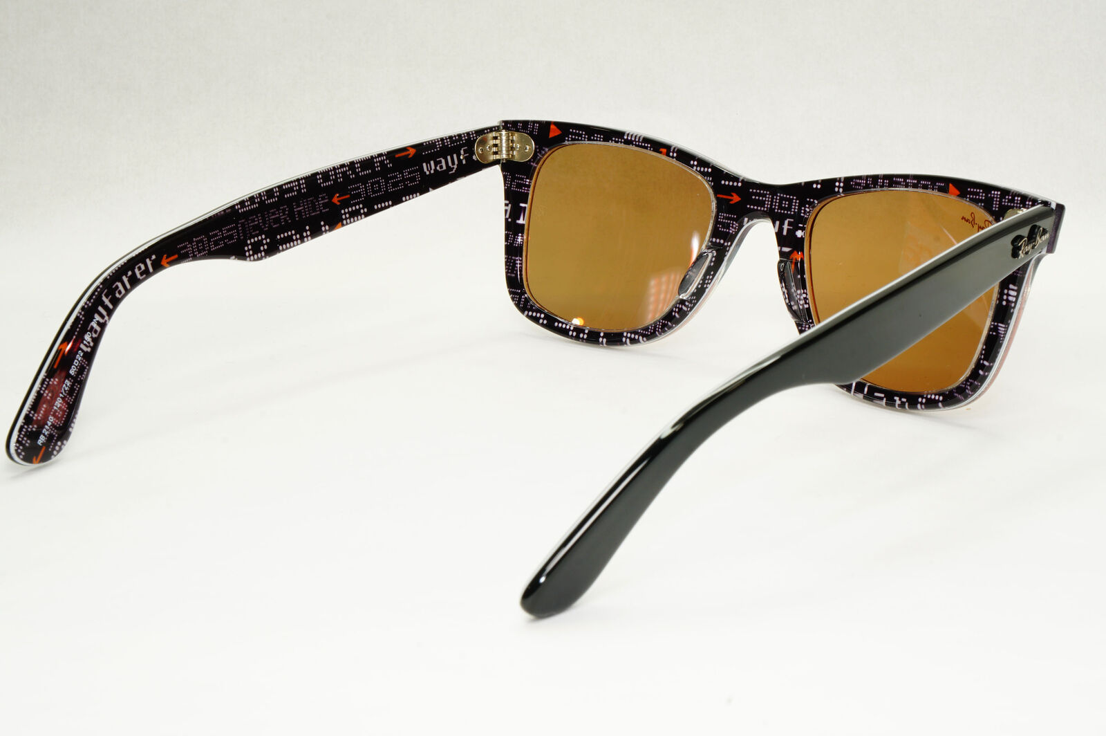 Ray-Ban Wayfarer Sunglasses Prints Pink Copper Mirror RB 2140 1201/Z2 310323
