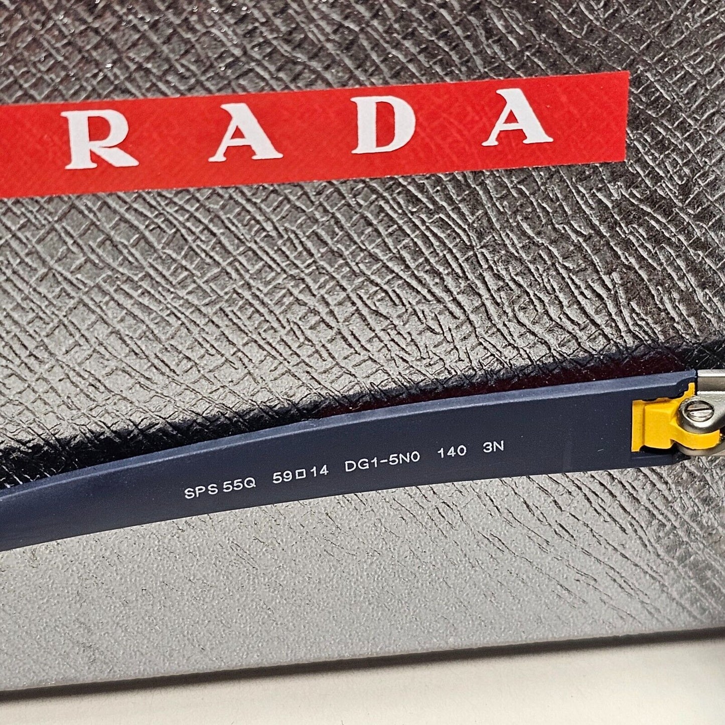 Prada Sunglasses Gold Mirror Pilot Dark Blue PS55QS SPS 55Q DG1-5N0 59mm 260724