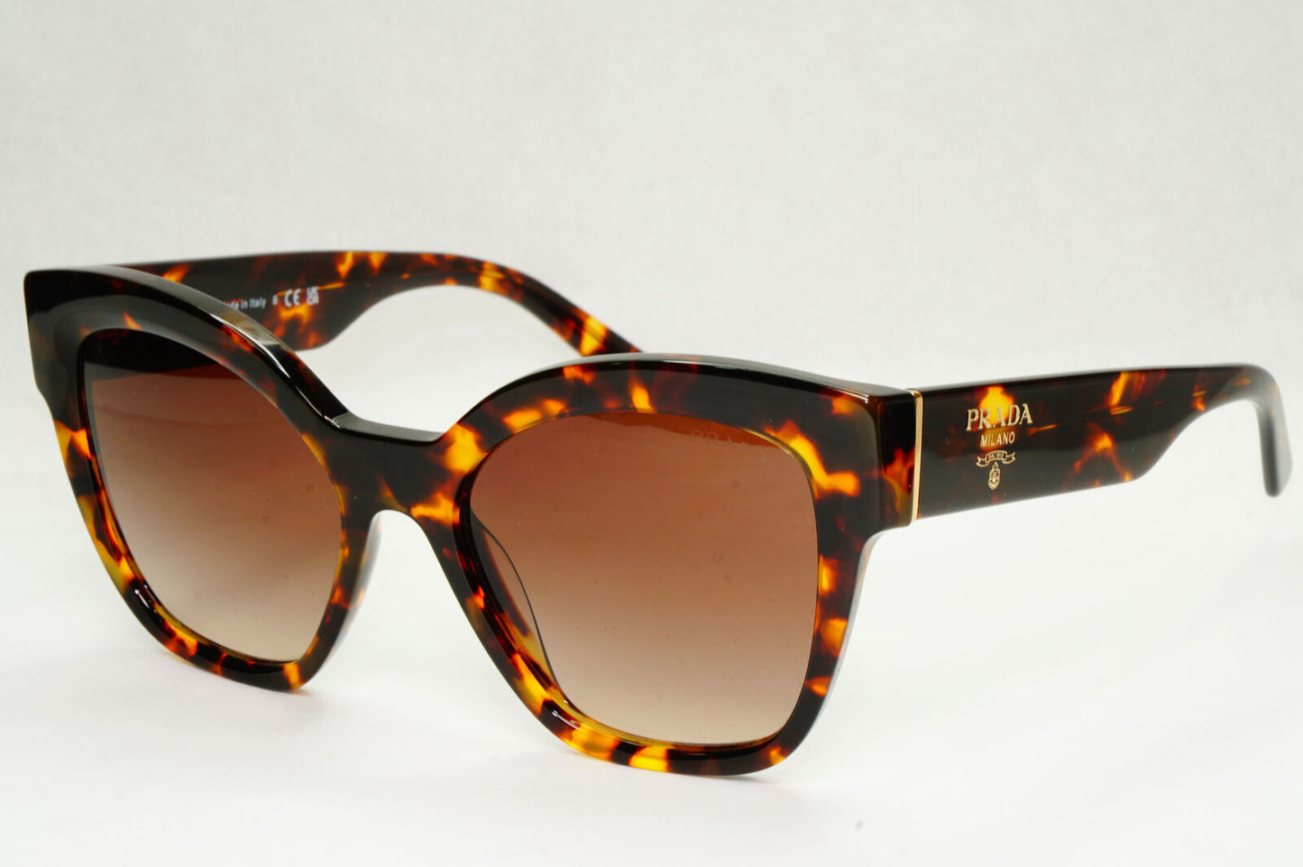 Prada Sunglasses Honey Brown Tortoiseshell Square PR17ZS SPR 17Z VAU-6S1 54mm