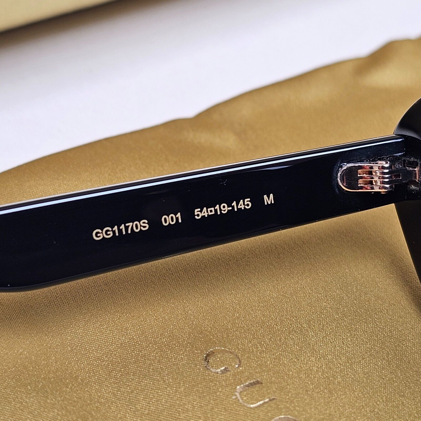Gucci Sunglasses 2022 Black Cat Eye Glossy GG1170S 001 54mm 280125