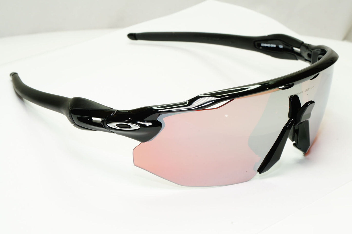 Oakley Radar EV Advacer Sunglasses Black Pale Red Mirror Prizm Snow OO 9442 0938