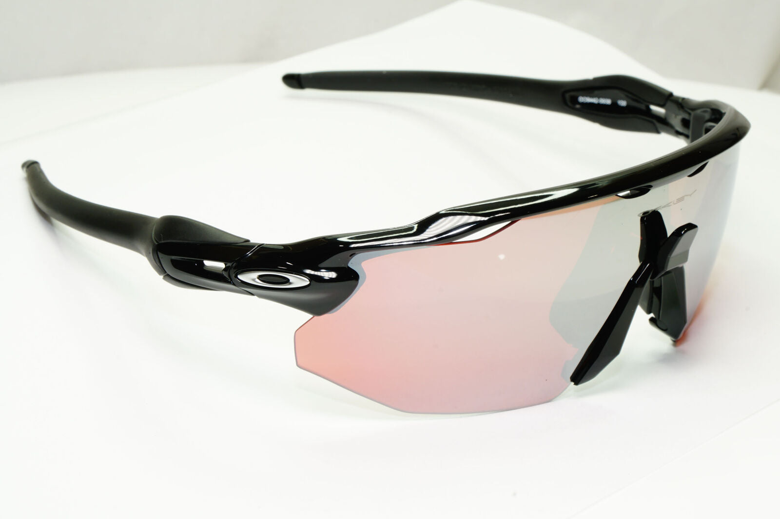 Oakley Radar EV Advacer Sunglasses Black Pale Red Mirror Prizm Snow OO 9442 0938